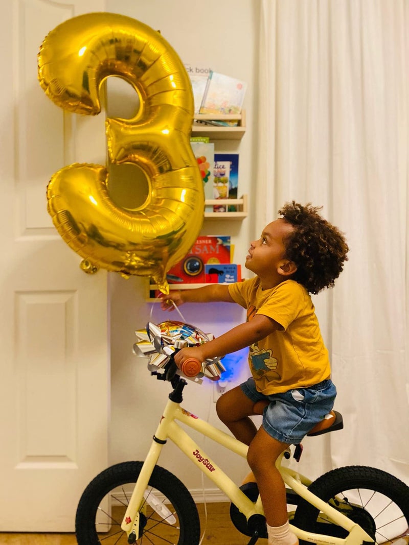 JOYSTAR 14 Inch Kids Bike for 3 4 5 Years Boys Girls Gifts Bikes Children Toddler Bicycles with Training Wheels BMX Style 85% Assembled Beige - Image 5